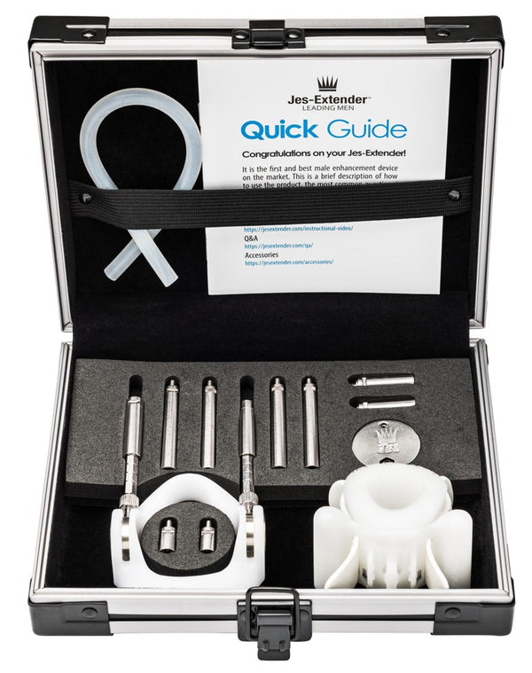 Jes-Extender penis expander met rekstaven Titanium - Wit - Jes-Extender - SKU: 5369540000