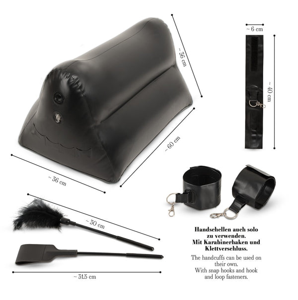 You2Toys Opblaasbaar liefdeskussen draagbaar - Zwart - You2Toys - SKU: 5371950000