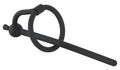 Penisplug holle ring met stop - Zwart