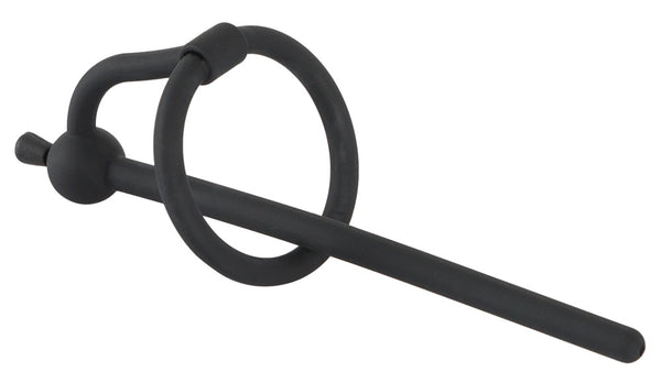 Penisplug holle ring met stop - Zwart - Penisplug - SKU: 5375350000