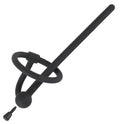 Penisplug holle ring met stop - Zwart