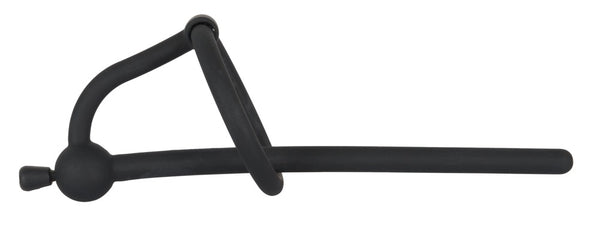 Penisplug holle ring met stop - Zwart - Penisplug - SKU: 5375350000
