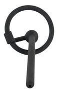 Penisplug holle ring met stop - Zwart