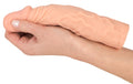 Nature Skin Sleeve met +3 cm verlenging en uitpuilende eikel - Huidskleur