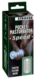 Stroker Pocket masturbator met gestippelde textuur - Transparant