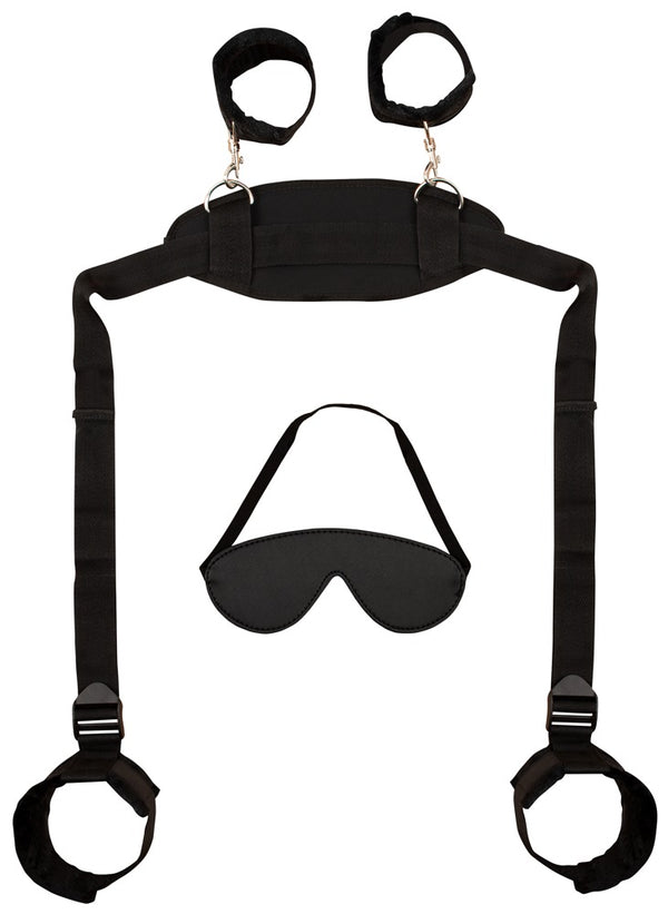Bad Kitty Nek-, pols- en enkelboeien met verstelbare klittenband - Zwart - Bad Kitty - SKU: 5385400000