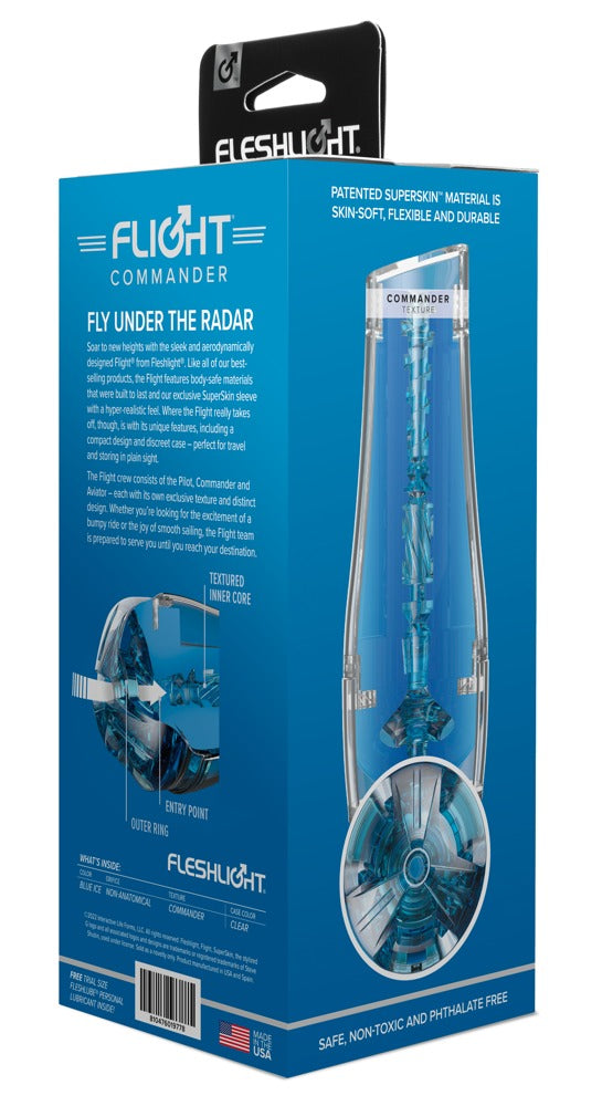 Fleshlight Masturbator met dubbele zuigkracht en gestippelde sleeve - **Blauw** - Fleshlight - SKU: 5385660000