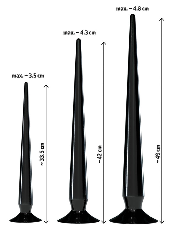 You2Toys Superlang flexibel buttplug trio - Zwart - You2Toys - SKU: 5387010000