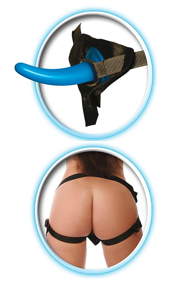 Fetish Fantasy Series Strap-on harnas met verwijderbare dildo - Blauw - Fetish Fantasy Series - SKU: 5390310000