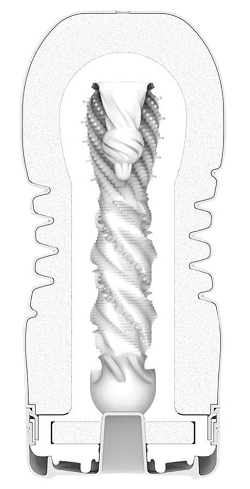 TENGA Koproller met textuur en flexibele cup - Wit - TENGA - SKU: 5394810000