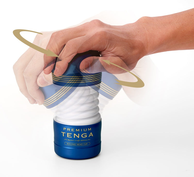 TENGA Koproller met textuur en flexibele cup - Wit