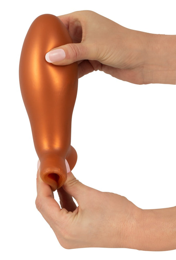 ANOS Butt plug zwaargewicht met zuignap - Bruin - ANOS - SKU: 5399880000