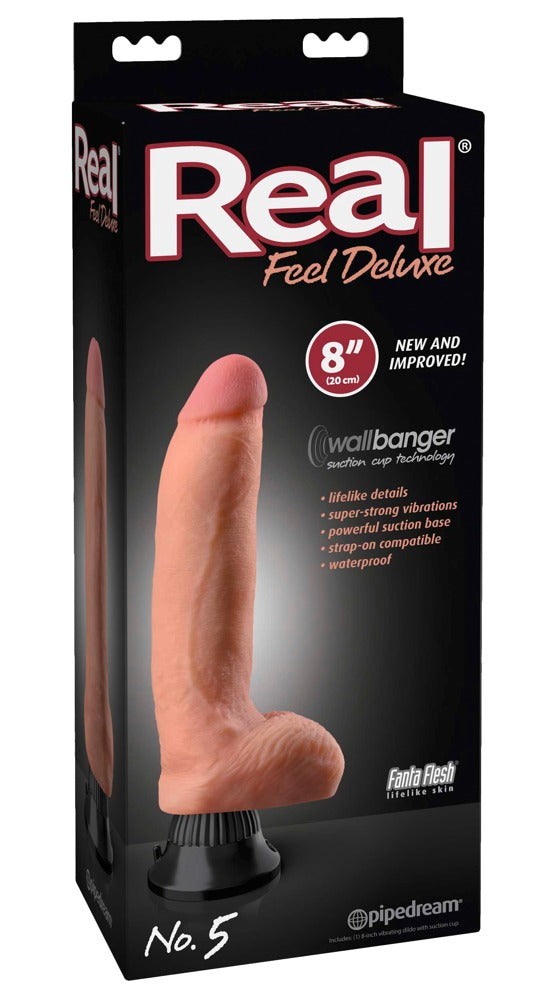 Real Feel Deluxe Vibrator realistisch met aderen - Huidskleur