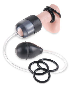 Fetish Fantasy Series Pomp met pijpgevoel en penisringen - Transparant