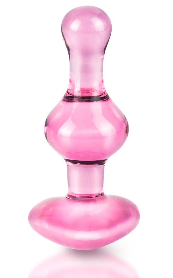 Icicles glazen plug met massagefunctie - Roze - Icicles - SKU: 5402340000