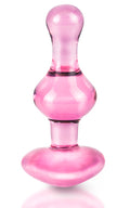 Icicles Glazen plug voor massage - Roze