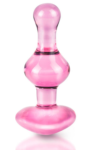 Icicles Glazen plug voor massage - Roze