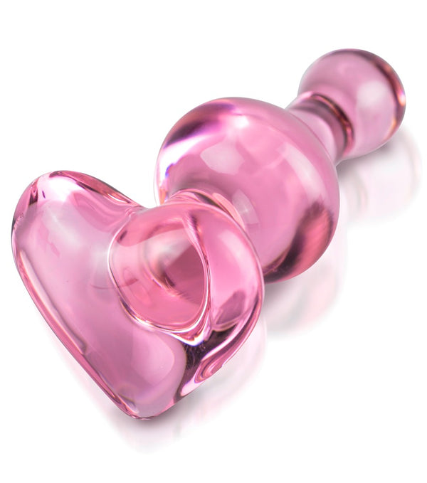 Icicles glazen plug met massagefunctie - Roze - Icicles - SKU: 5402340000