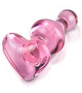 Icicles Glazen plug voor massage - Roze