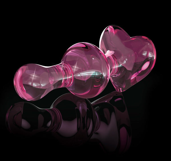 Icicles glazen plug met massagefunctie - Roze - Icicles - SKU: 5402340000