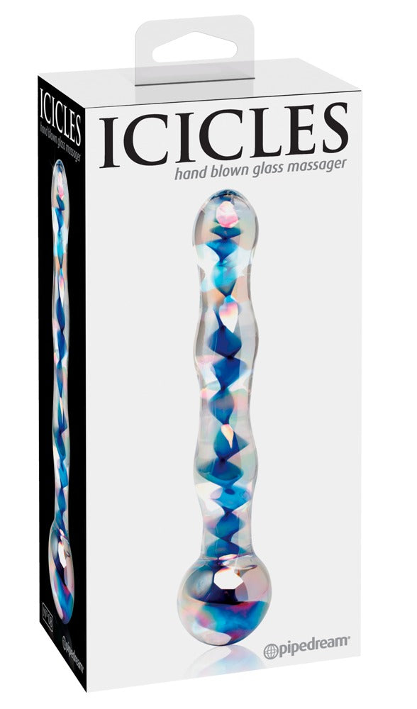 Icicles glazen dildo opwarmbaar - Transparant - Icicles - SKU: 5402420000