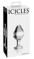 Icicles Glazen plug met temperatuurwissel - Transparant