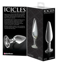 Icicles Glazen plug voor massage - Transparant
