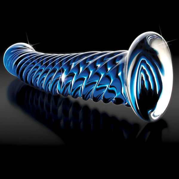 Icicles Glazen dildo met warm/koud effect - Blauw - Icicles - SKU: 5402930000