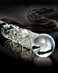 Icicles Dildo met flogger en textuur - Transparant