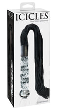Icicles Dildo met flogger en textuur - Transparant