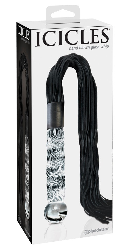 Icicles glas dildo met textuur - Transparant - Icicles - SKU: 5403070000