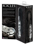 Icicles Dildo met flogger en textuur - Transparant