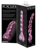 Icicles Glazen dildo opwarmbaar/afkoelbaar - Roze