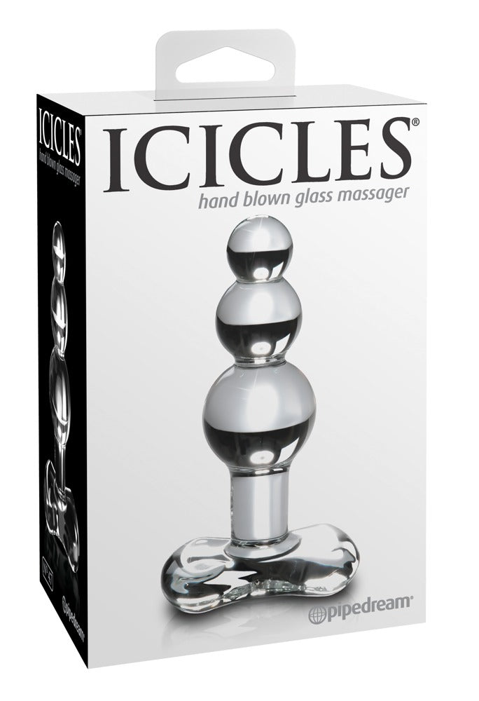 Icicles Glazen plug met temperatuurwissel - Transparant