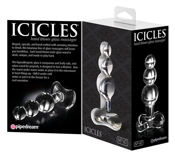 Icicles Glazen plug met temperatuurwissel - Transparant - Icicles - SKU: 5403400000
