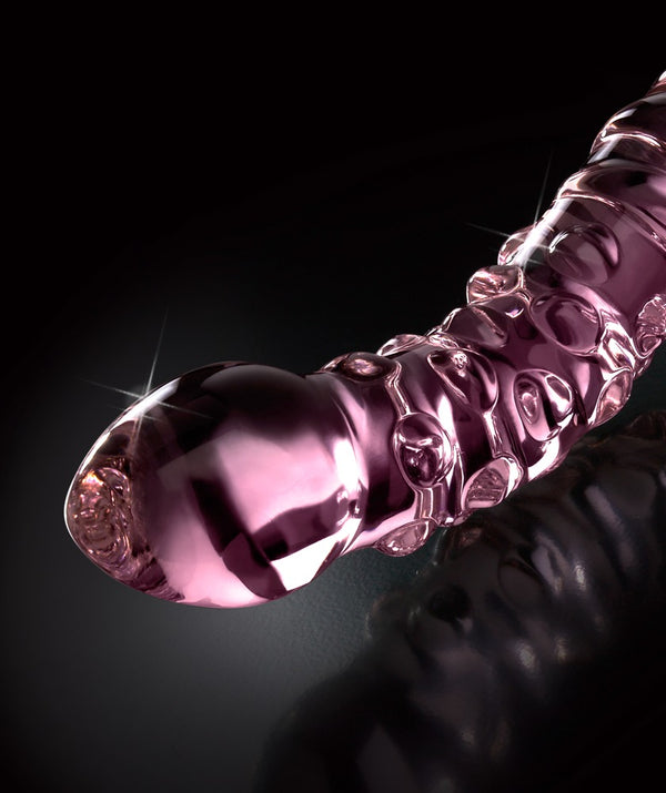 Icicles handgeblazen glazen dildo Nr 55 - Roze - Icicles - SKU: 5403580000