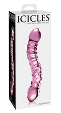 Icicles Glazen dildo opwarmbaar/afkoelbaar - Roze