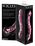 Icicles Glazen dildo opwarmbaar/afkoelbaar - Roze