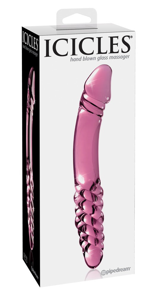 Icicles handgeblazen glazen dildo Nr 57 - Roze - Icicles - SKU: 5403660000