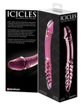 Icicles Glazen dildo opwarmbaar/afkoelbaar - Roze