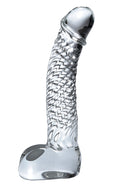 Icicles Glazen dildo met temperatuurwissel - Transparant