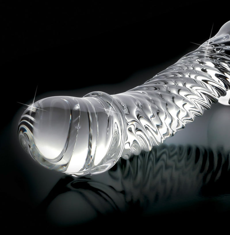 Icicles Glazen dildo met temperatuurwissel - Transparant