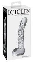 Icicles Glazen dildo met temperatuurwissel - Transparant