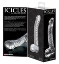 Icicles Glazen dildo met temperatuurwissel - Transparant