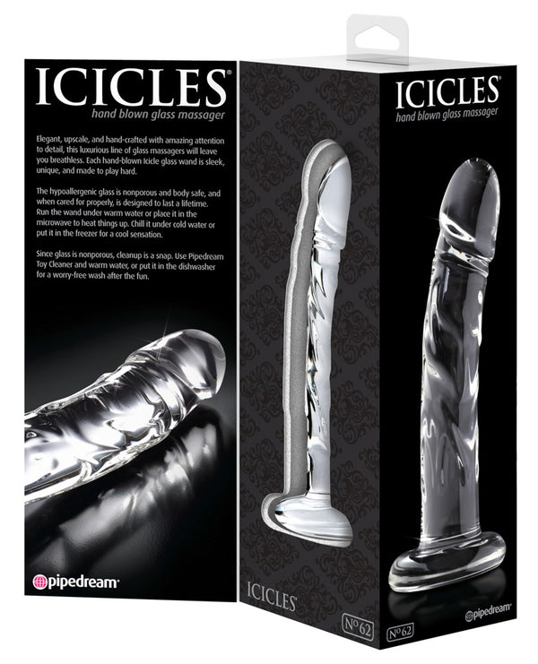 Icicles handgeblazen glazen dildo - Transparant - Icicles - SKU: 5403900000