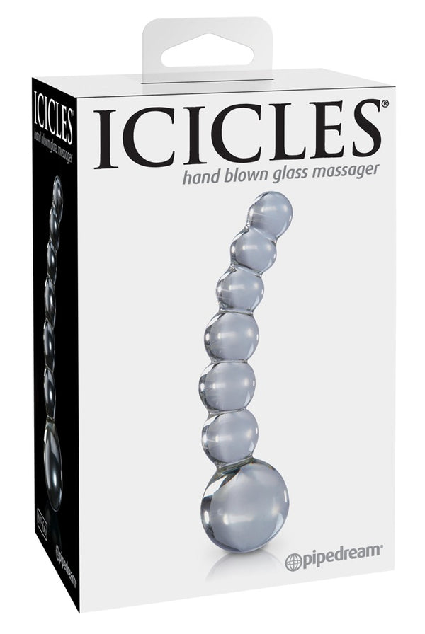 Icicles Glazen dildo met temperatuurwissel - Transparant - Icicles - SKU: 5404040000