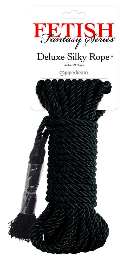 Fetish Fantasy Series zijdezacht bondage touw - Zwart - Fetish Fantasy Series - SKU: 5406250000