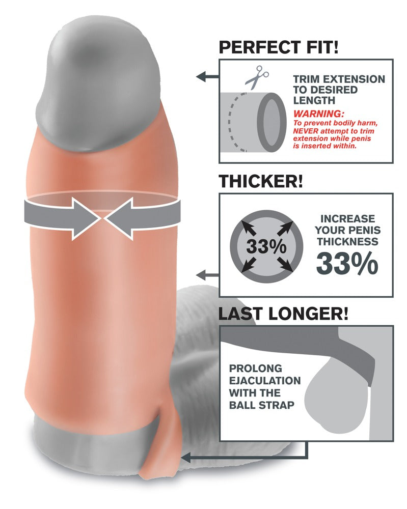 Fantasy X-tensions Voelversterker met testikelring - Huidskleur