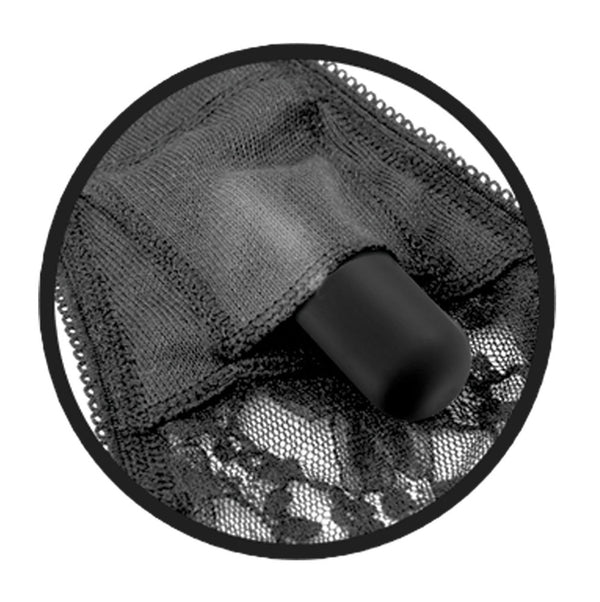 Fetish Fantasy Series Limited Edition Vibrerende string met bullet & 10 standen - Zwart - Fetish Fantasy Series Limited Edition - SKU: 5410010000