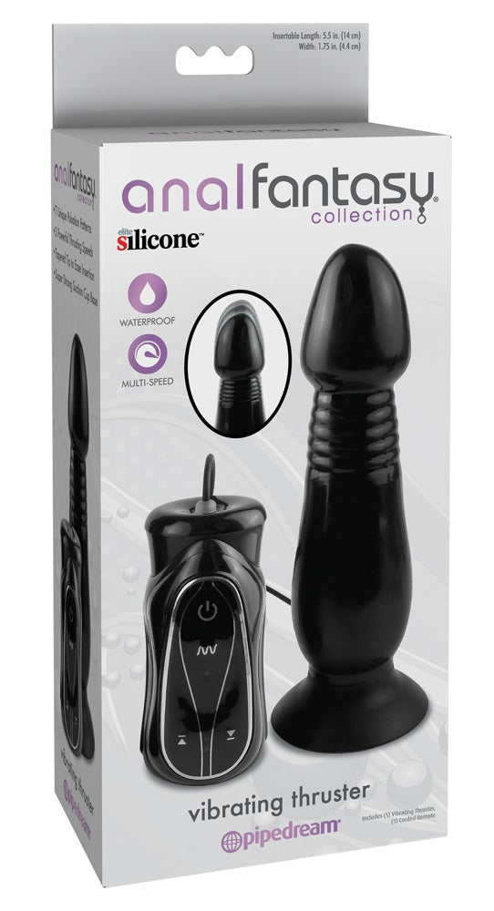 Anal Fantasy Collection Trilstuwraket met 7 vibratiestanden - Zwart